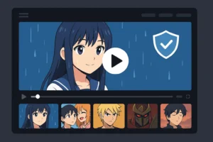 Aperçu du lecteur Senpai-Stream avec vignettes animées