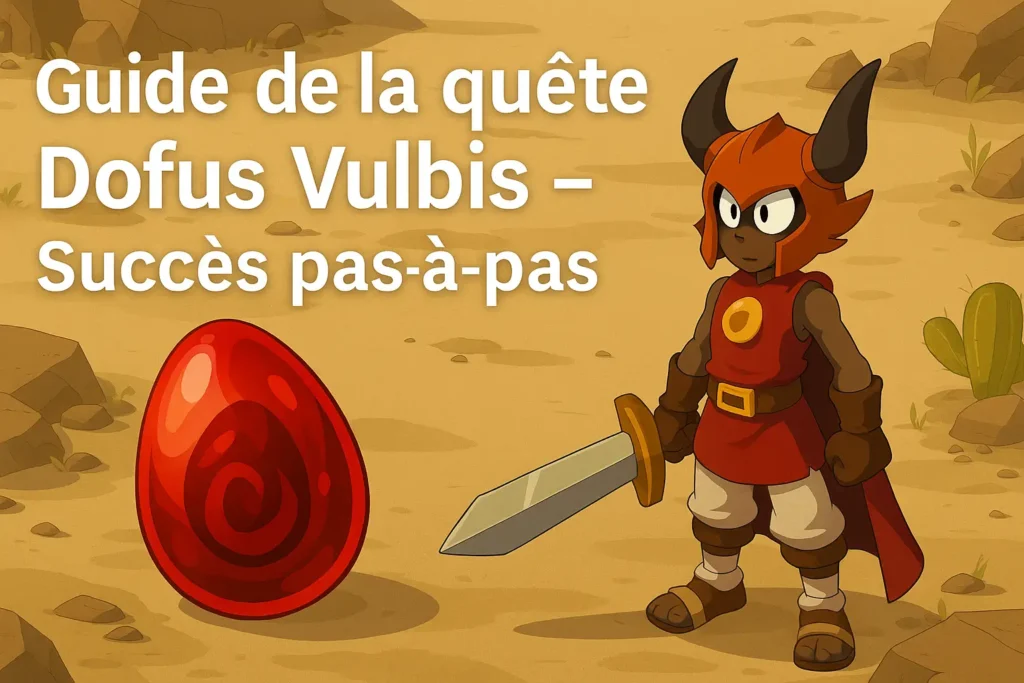 Illustration représentant un guide pour obtenir le Dofus Vulbis dans le jeu Dofus